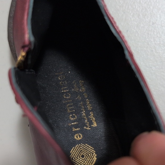 Eric Michael Women's London Zip-Up Ankle Boots in wine side zip size 37 - Picture 3 of 10